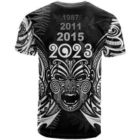 Custom New Zealand Rugby T Shirt 2023 World Cup Aotearoa Haka Face LT7 - Polynesian Pride