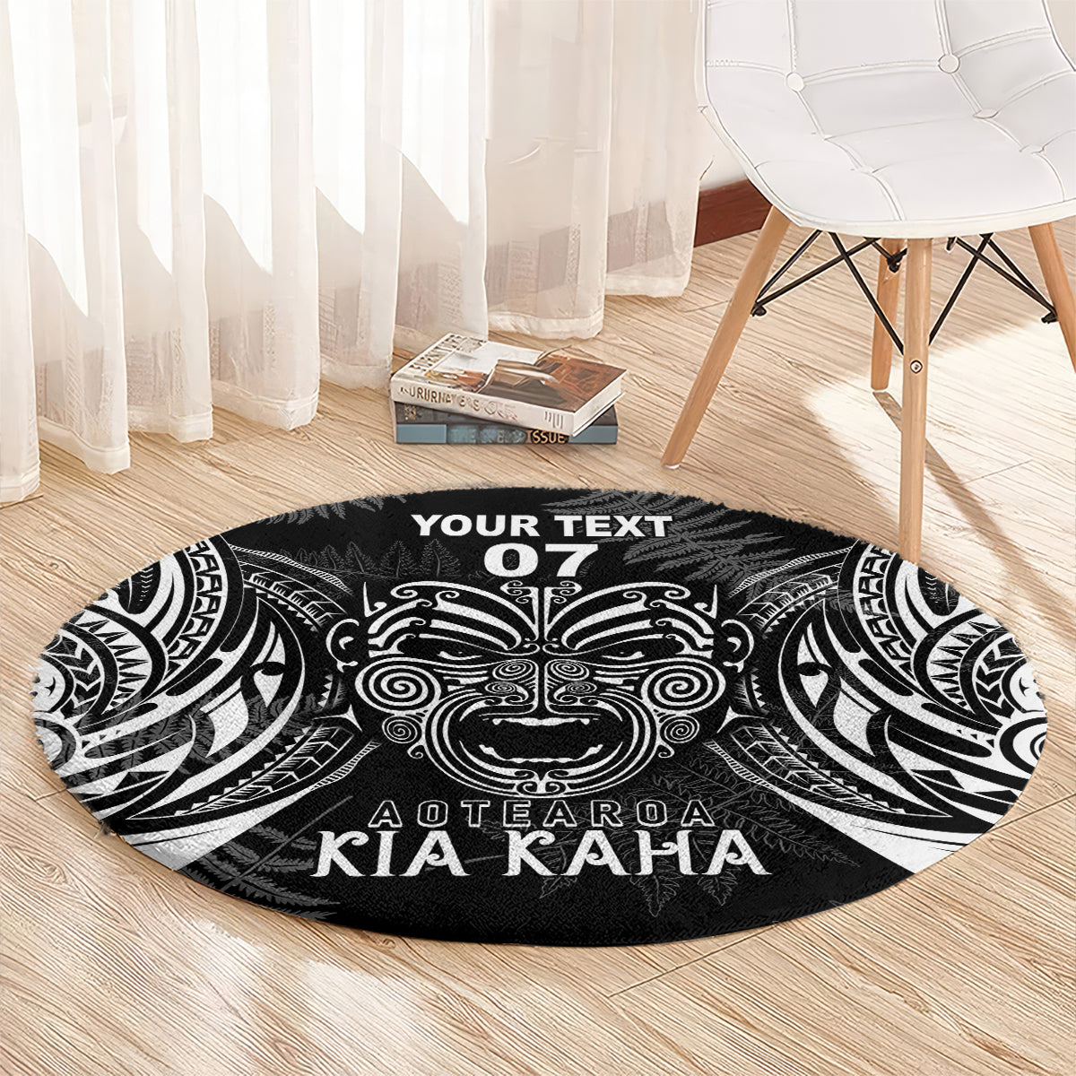 New Zealand Rugby Round Carpet 2023 World Cup Aotearoa Create History LT7 - Polynesian Pride