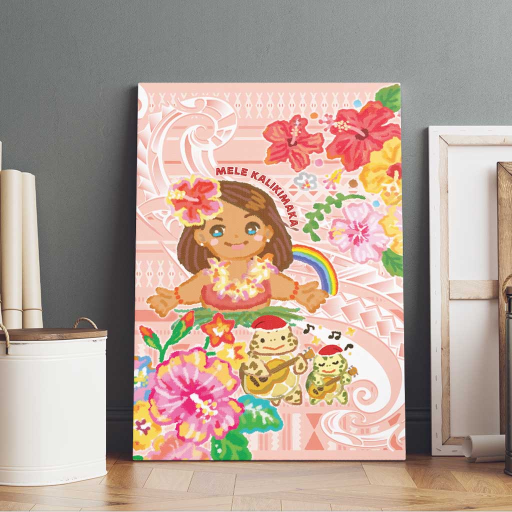 Aloha Hawaii Canvas Wall Art Kawaii Mele Kalikimaka - Pastel Fever LT7 - Polynesian Pride