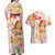 Aloha Hawaii Couples Matching Off Shoulder Maxi Dress and Hawaiian Shirt Kawaii Mele Kalikimaka - Pastel Fever