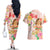 Aloha Hawaii Couples Matching Off The Shoulder Long Sleeve Dress and Hawaiian Shirt Kawaii Mele Kalikimaka - Pastel Fever