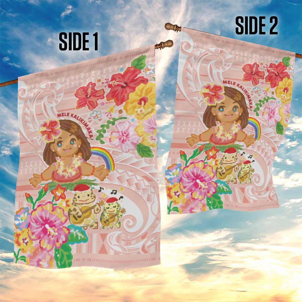 Aloha Hawaii Garden Flag Kawaii Mele Kalikimaka - Pastel Fever LT7 - Polynesian Pride