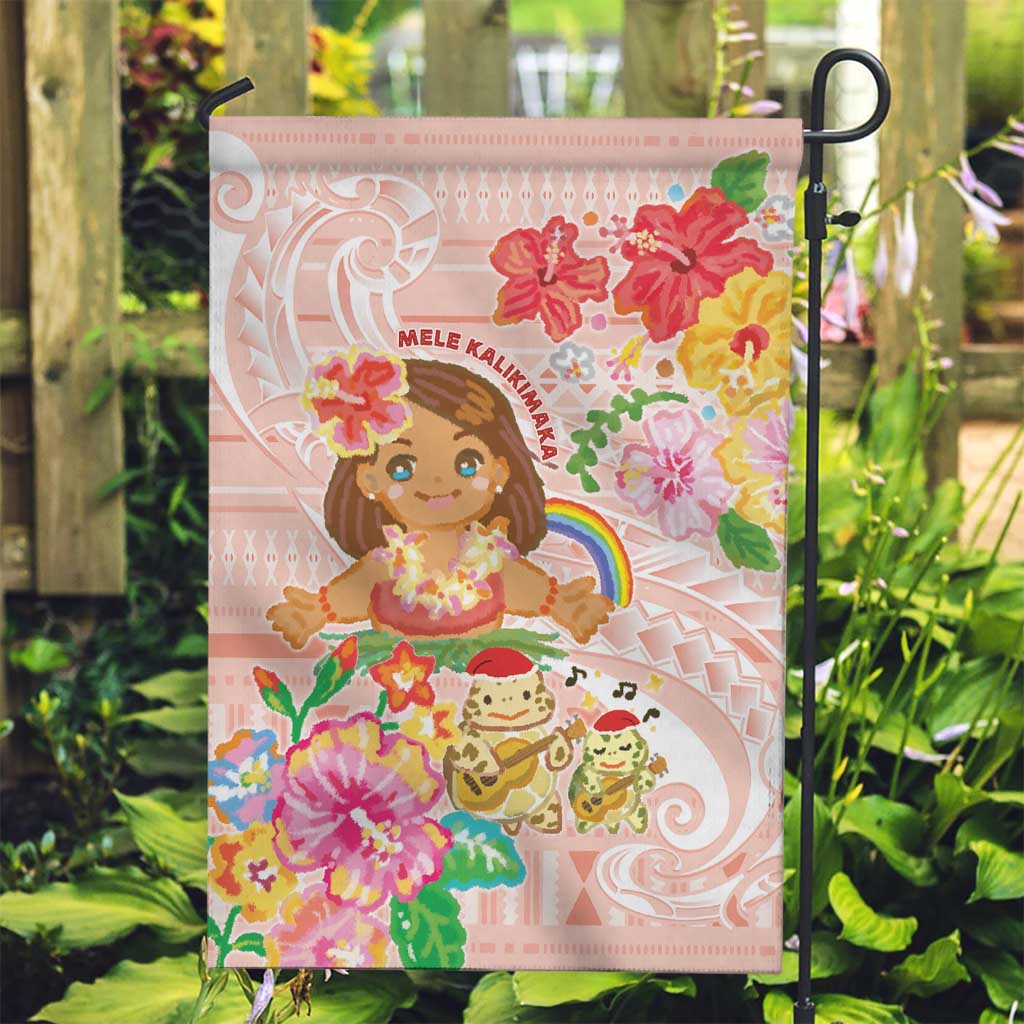 Aloha Hawaii Garden Flag Kawaii Mele Kalikimaka - Pastel Fever LT7 Garden Flag Peach - Polynesian Pride