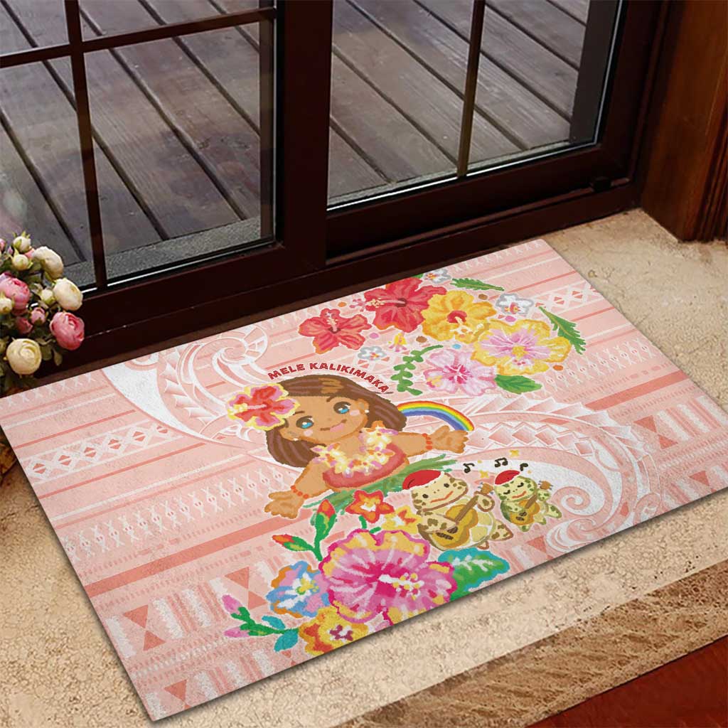 Aloha Hawaii Rubber Doormat Kawaii Mele Kalikimaka - Pastel Fever LT7 - Polynesian Pride