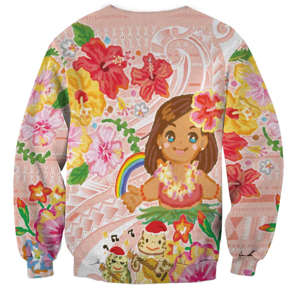 Aloha Hawaii Sweatshirt Kawaii Mele Kalikimaka - Pastel Fever LT7 - Polynesian Pride