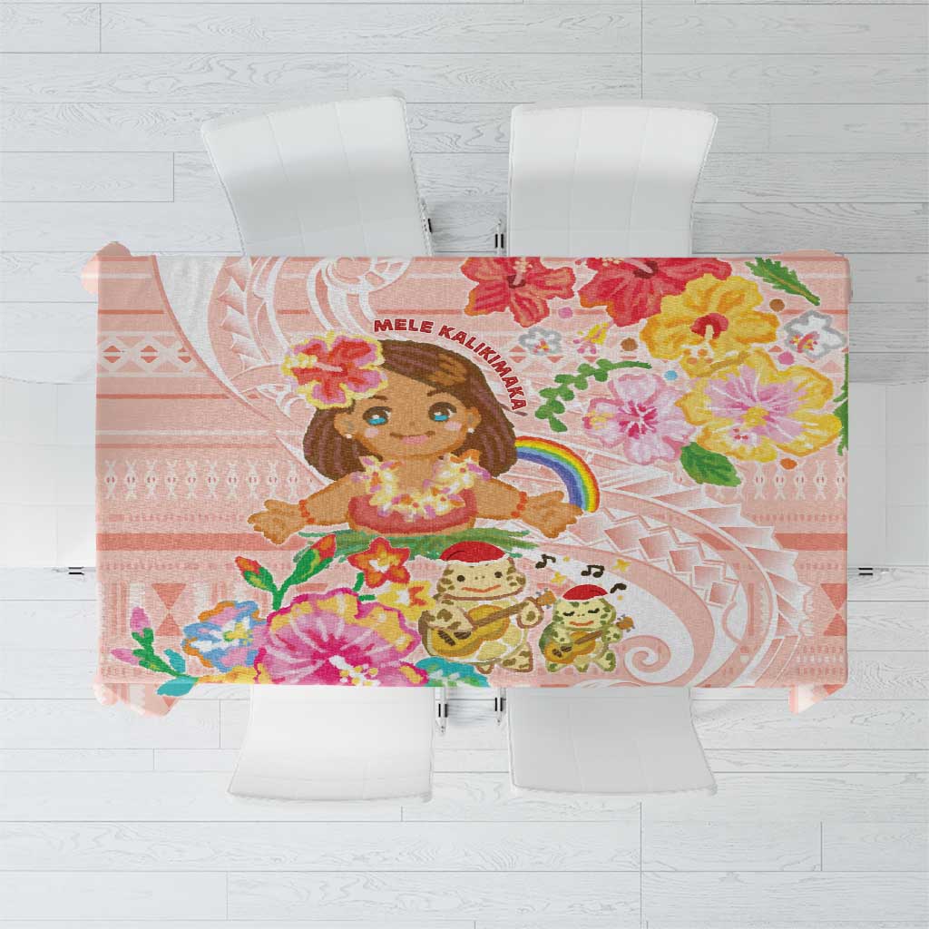 Aloha Hawaii Tablecloth Kawaii Mele Kalikimaka - Pastel Fever LT7 Peach - Polynesian Pride