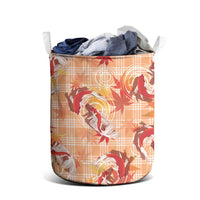 Orange Palaka Hawaii Aloha Laundry Basket Koi Pond Mix Japanese Maple LT7 - Polynesian Pride