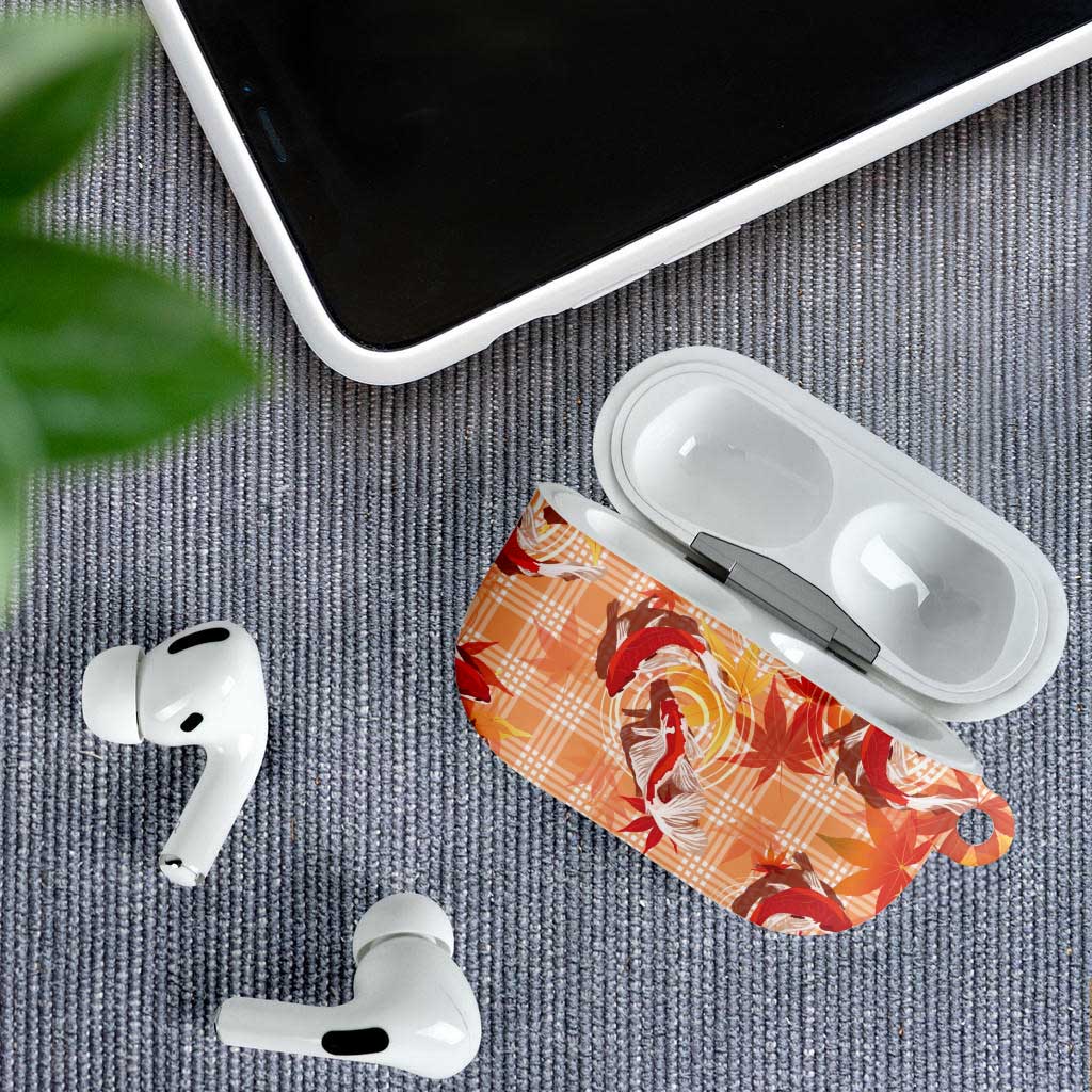 Orange Palaka Hawaii Aloha AirPods Case Koi Pond Mix Japanese Maple - Polynesian Pride