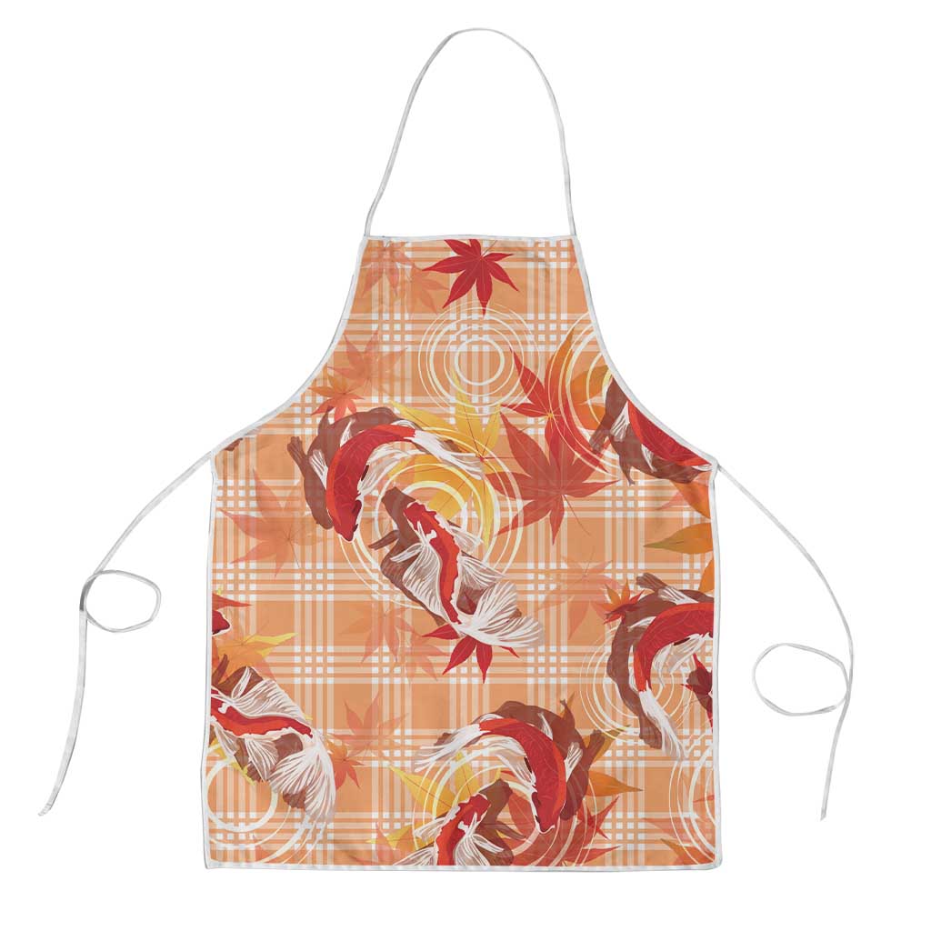 Orange Palaka Hawaii Aloha Apron Koi Pond Mix Japanese Maple - Polynesian Pride