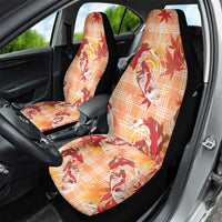 Orange Palaka Hawaii Aloha Car Seat Cover Koi Pond Mix Japanese Maple - Polynesian Pride