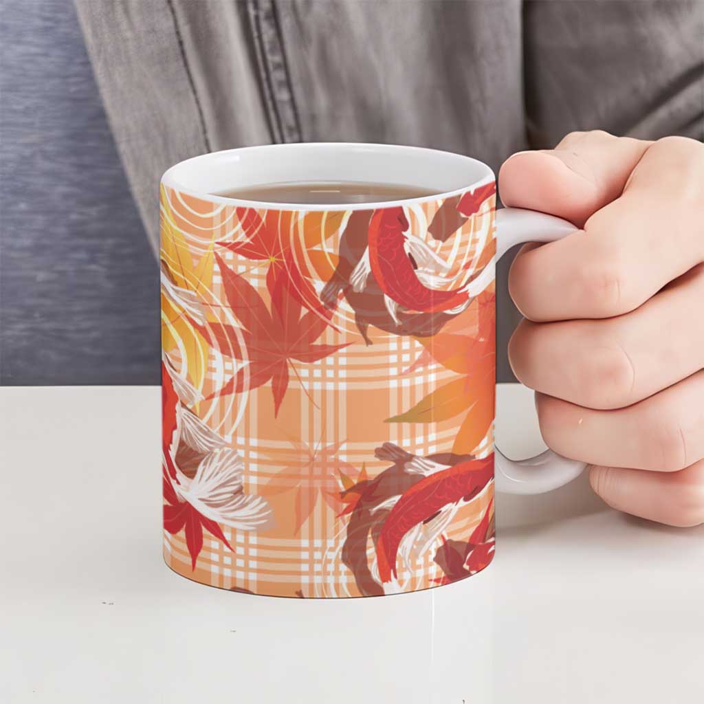 Orange Palaka Hawaii Aloha Ceramic Mug Koi Pond Mix Japanese Maple - Polynesian Pride