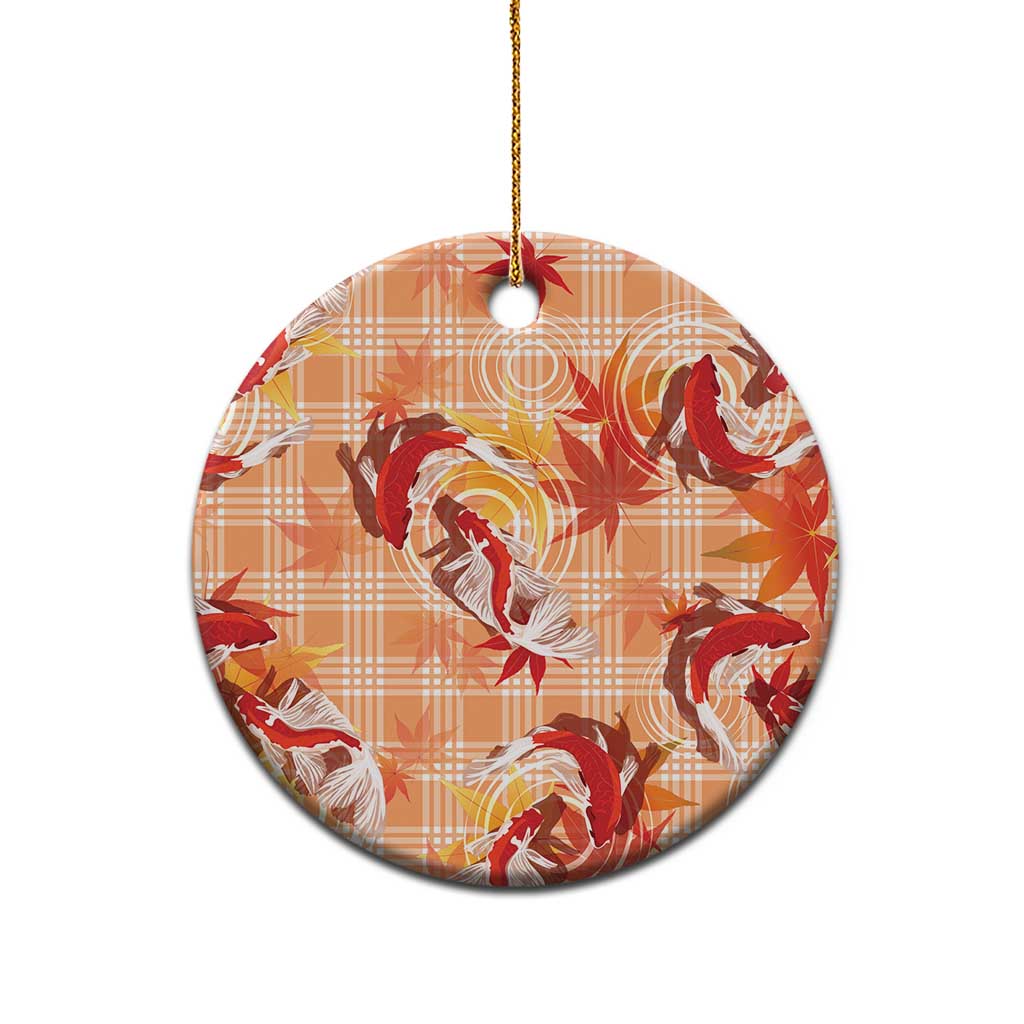 Orange Palaka Hawaii Aloha Ceramic Ornament Koi Pond Mix Japanese Maple - Polynesian Pride