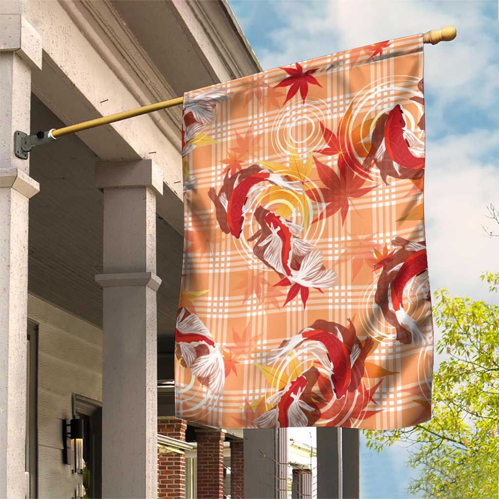 Orange Palaka Hawaii Aloha Garden Flag Koi Pond Mix Japanese Maple - Polynesian Pride