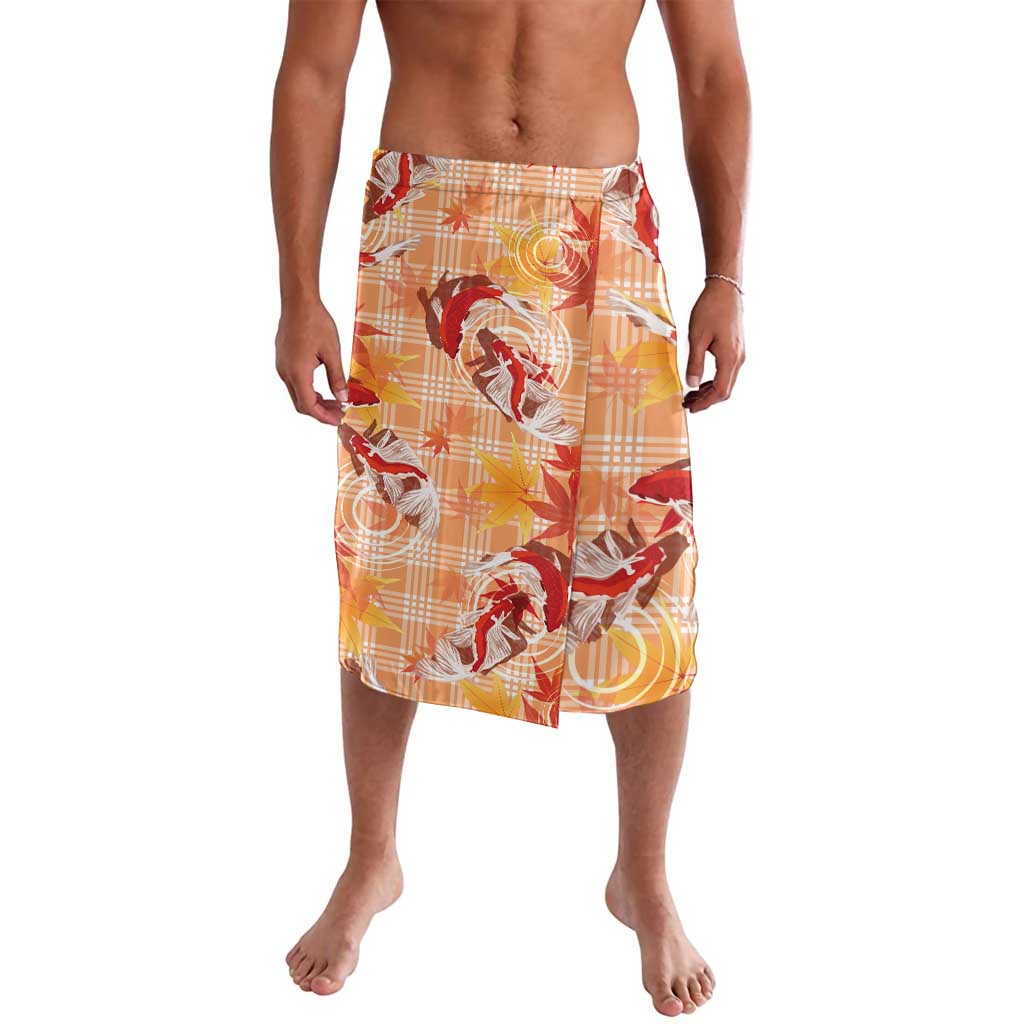 Orange Palaka Hawaii Aloha Lavalava Koi Pond Mix Japanese Maple - Polynesian Pride