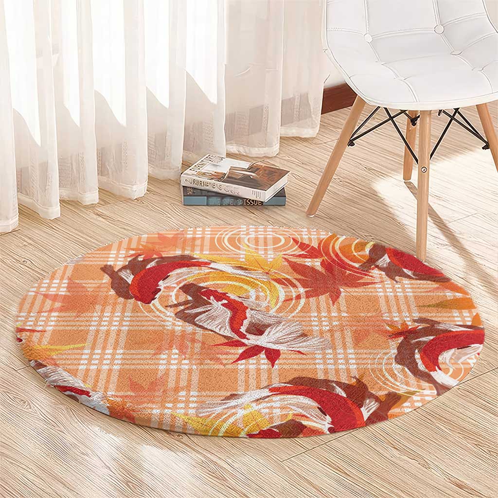 Orange Palaka Hawaii Aloha Round Carpet Koi Pond Mix Japanese Maple - Polynesian Pride