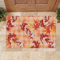 Orange Palaka Hawaii Aloha Rubber Doormat Koi Pond Mix Japanese Maple - Polynesian Pride