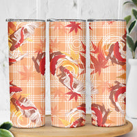 Orange Palaka Hawaii Aloha Skinny Tumbler Koi Pond Mix Japanese Maple - Polynesian Pride