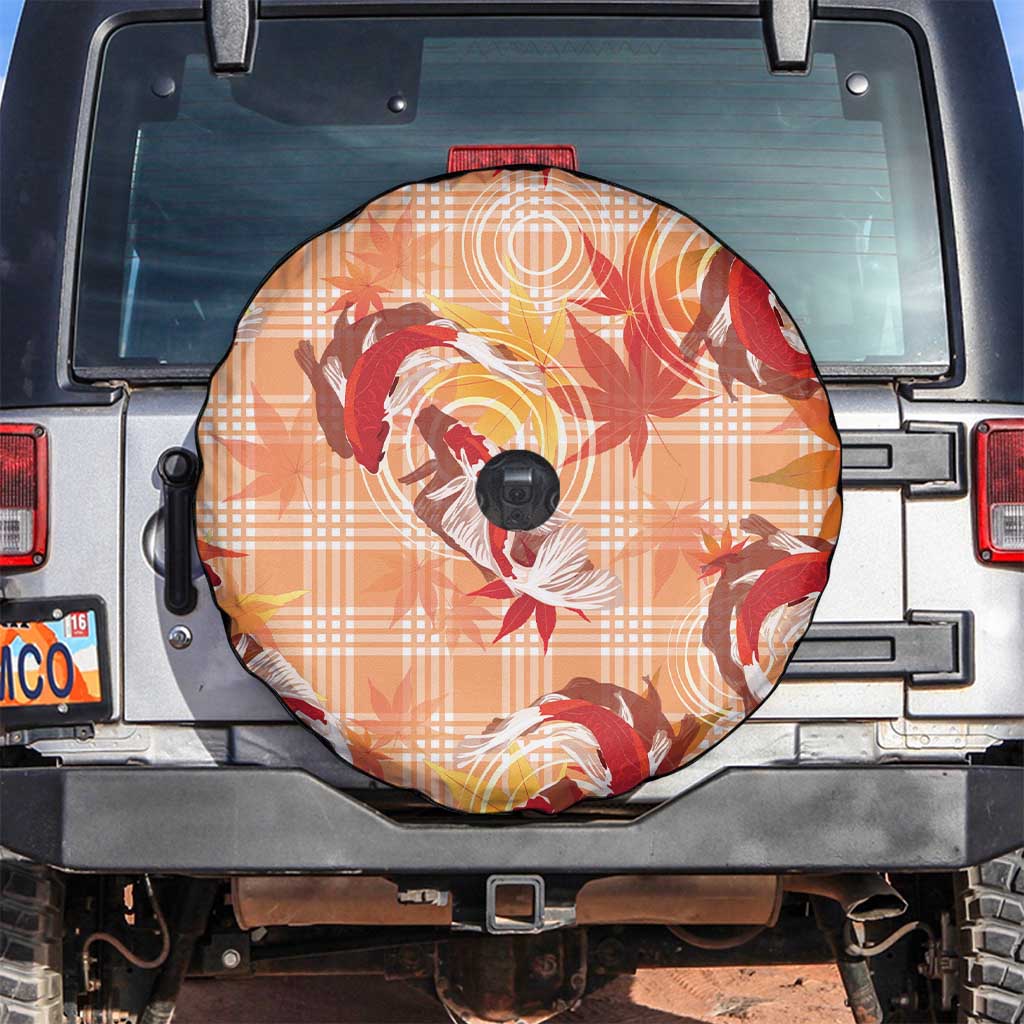Orange Palaka Hawaii Aloha Spare Tire Cover Koi Pond Mix Japanese Maple - Polynesian Pride
