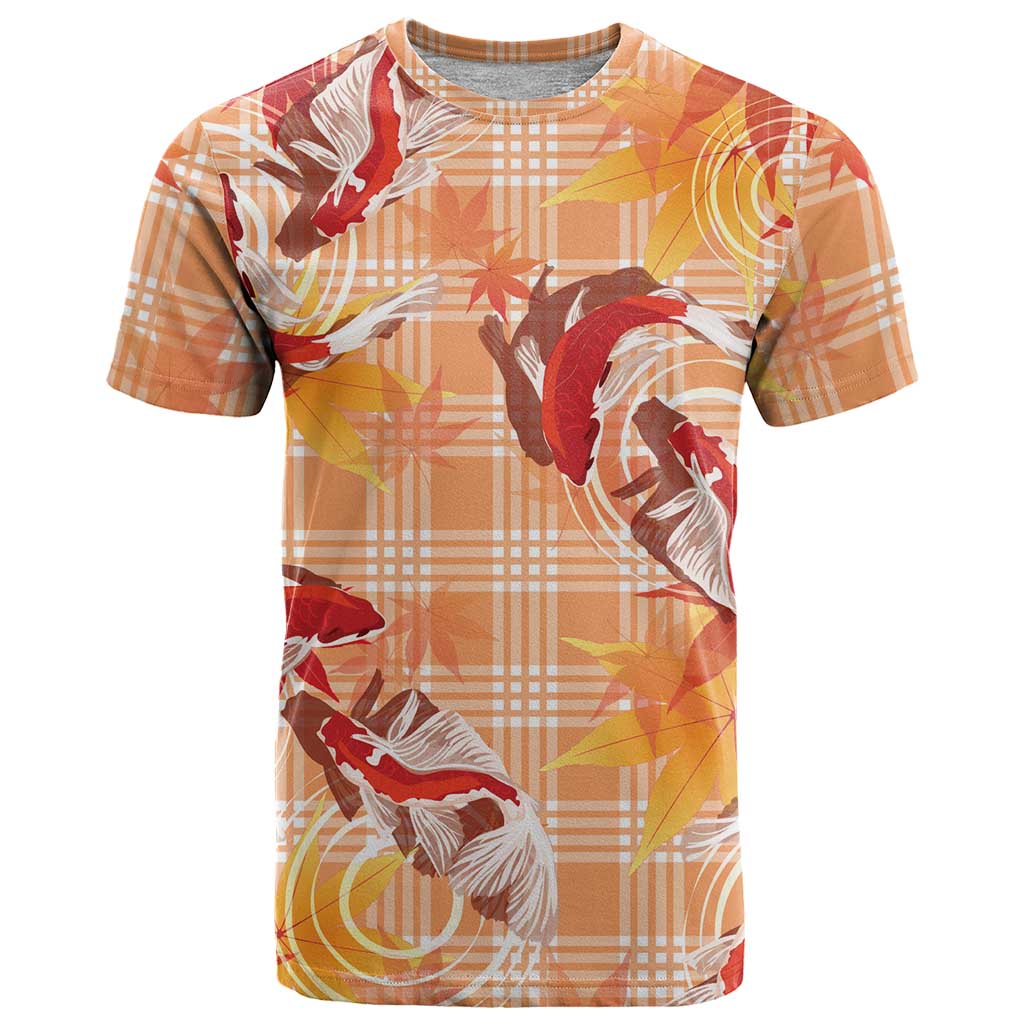 Orange Palaka Hawaii Aloha T Shirt Koi Pond Mix Japanese Maple - Polynesian Pride