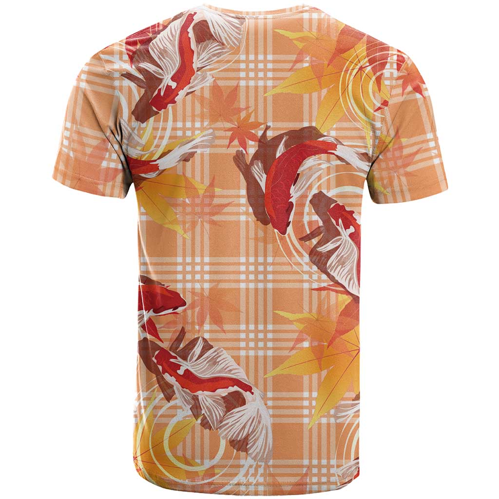 Orange Palaka Hawaii Aloha T Shirt Koi Pond Mix Japanese Maple LT7 - Polynesian Pride