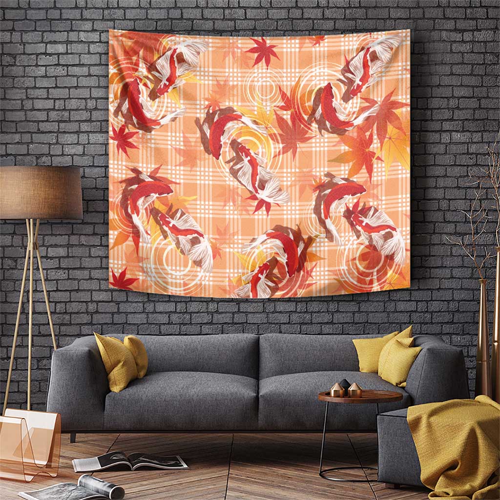 Orange Palaka Hawaii Aloha Tapestry Koi Pond Mix Japanese Maple - Polynesian Pride