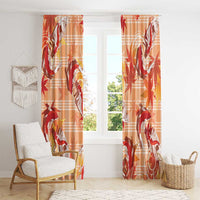 Orange Palaka Hawaii Aloha Window Curtain Koi Pond Mix Japanese Maple - Polynesian Pride