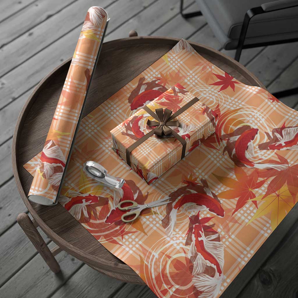 Orange Palaka Hawaii Aloha Wrapping Paper Koi Pond Mix Japanese Maple LT7 - Polynesian Pride