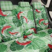 Lime Palaka Hawaii Aloha Back Car Seat Cover Koi Pond Mix Monstera - Polynesian Pride