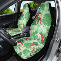 Lime Palaka Hawaii Aloha Car Seat Cover Koi Pond Mix Monstera - Polynesian Pride