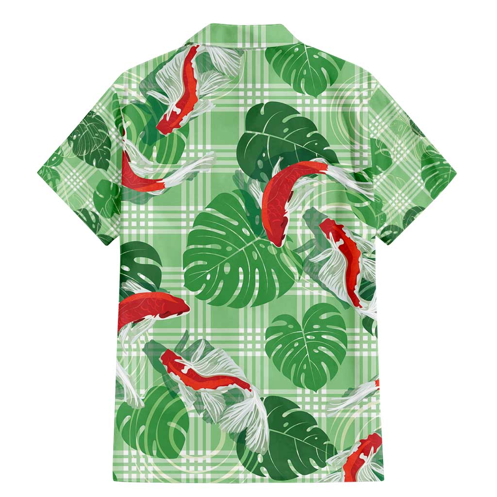 Lime Palaka Hawaii Aloha Family Matching Mermaid Dress and Hawaiian Shirt Koi Pond Mix Monstera - Polynesian Pride