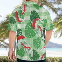 Lime Palaka Hawaii Aloha Hawaiian Shirt Koi Pond Mix Monstera - Polynesian Pride