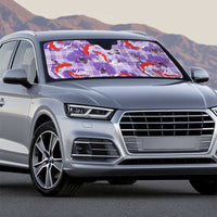 Lavender Palaka Hawaii Aloha Auto Sun Shade Koi Pond Mix Orchids - Polynesian Pride