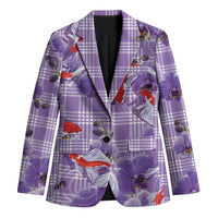 Lavender Palaka Hawaii Aloha Blazer Koi Pond Mix Orchids - Polynesian Pride