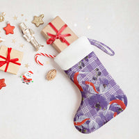 Lavender Palaka Hawaii Aloha Christmas Stocking Koi Pond Mix Orchids - Polynesian Pride