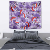 Lavender Palaka Hawaii Aloha Tapestry Koi Pond Mix Orchids - Polynesian Pride