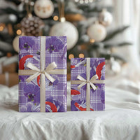 Lavender Palaka Hawaii Aloha Wrapping Paper Koi Pond Mix Orchids LT7 - Polynesian Pride