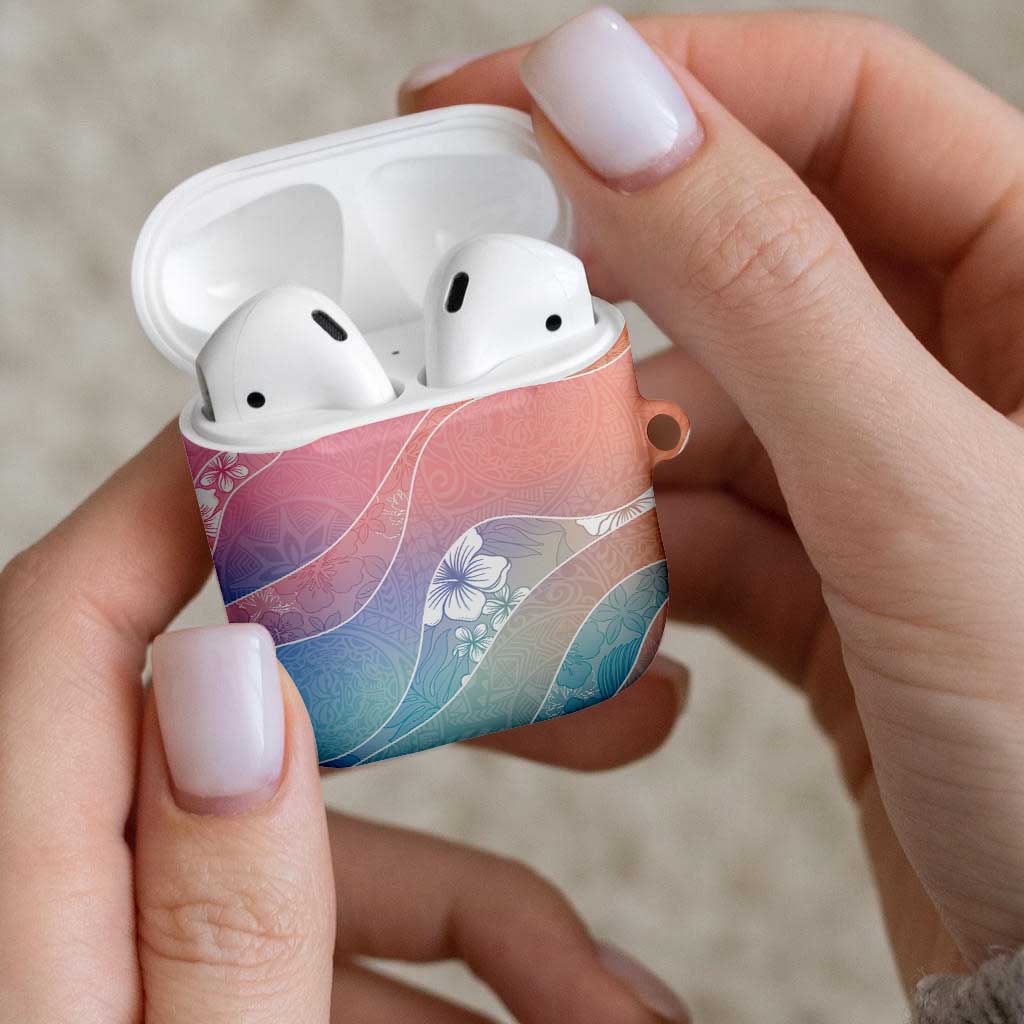 Aloha Hawaii Floral Tapa AirPods Case Patchwork Pastel Candy LT7 - Polynesian Pride