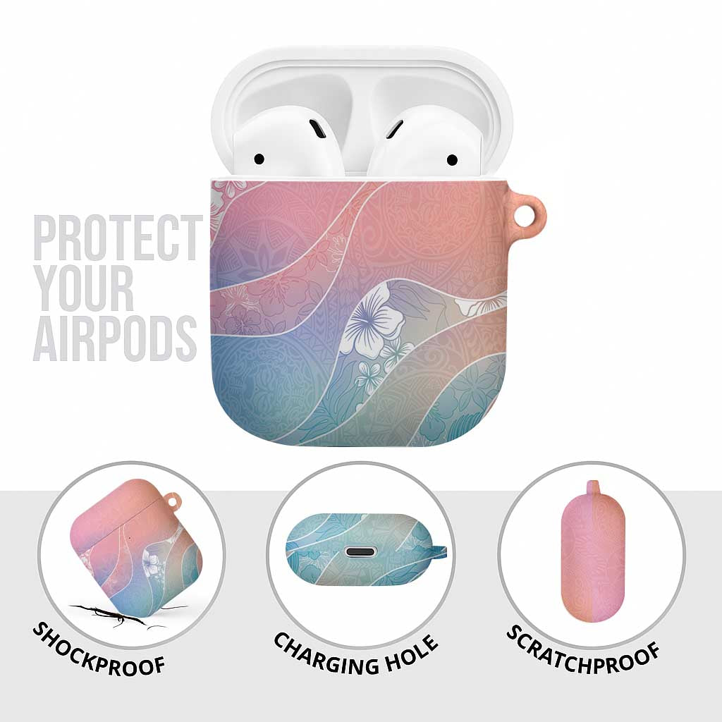 Aloha Hawaii Floral Tapa AirPods Case Patchwork Pastel Candy LT7 - Polynesian Pride