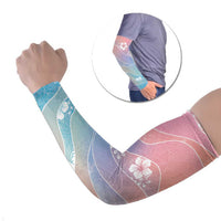 Aloha Hawaii Floral Tapa Arm Sleeves Patchwork Pastel Candy LT7 Set of 2 Pastel - Polynesian Pride