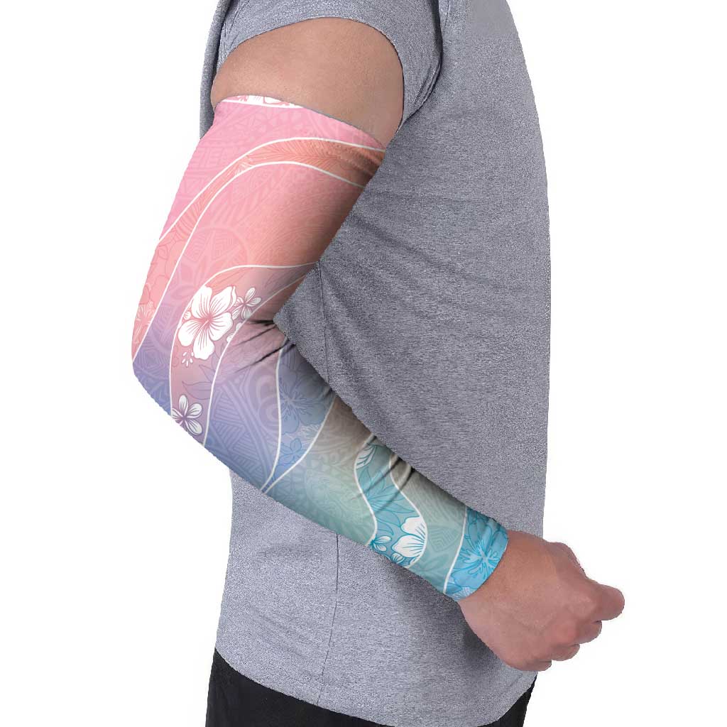 Aloha Hawaii Floral Tapa Arm Sleeves Patchwork Pastel Candy LT7 - Polynesian Pride