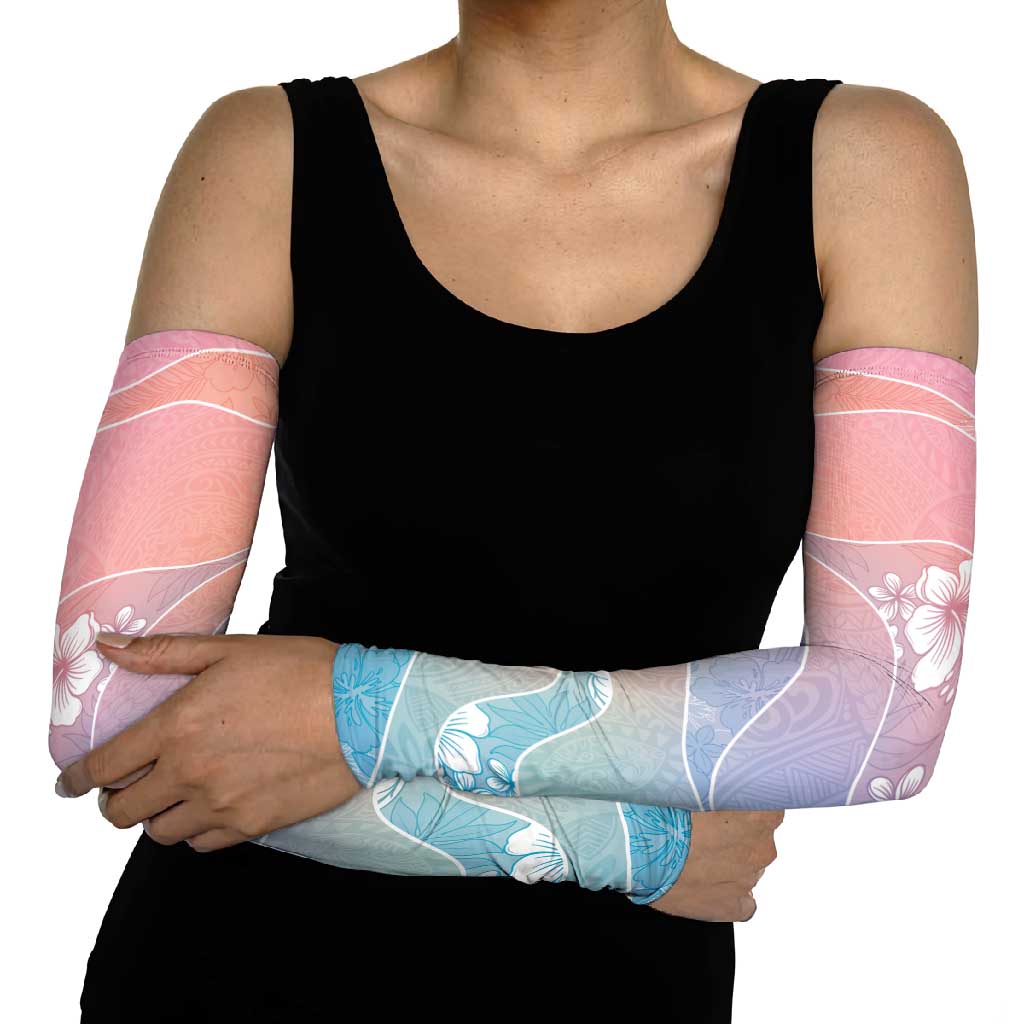 Aloha Hawaii Floral Tapa Arm Sleeves Patchwork Pastel Candy LT7 - Polynesian Pride
