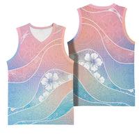 Aloha Hawaii Floral Tapa Basketball Jersey Patchwork Pastel Candy LT7 - Polynesian Pride