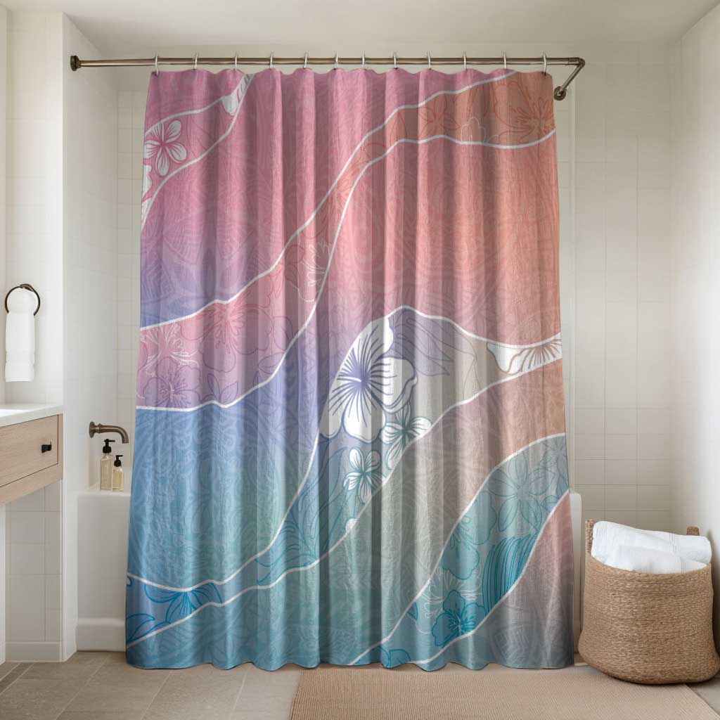 Aloha Hawaii Floral Tapa Bathroom Set Patchwork Pastel Candy - Polynesian Pride