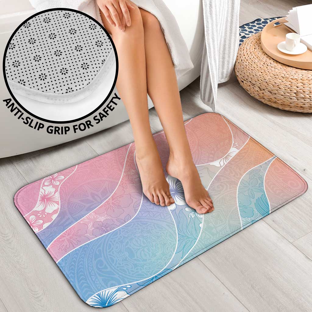 Aloha Hawaii Floral Tapa Bathroom Set Patchwork Pastel Candy - Polynesian Pride