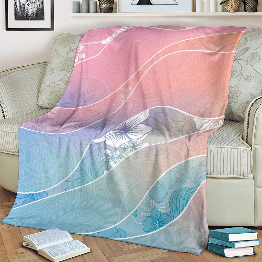 Aloha Hawaii Floral Tapa Blanket Patchwork Pastel Candy - Polynesian Pride