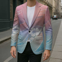 Aloha Hawaii Floral Tapa Blazer Patchwork Pastel Candy - Polynesian Pride