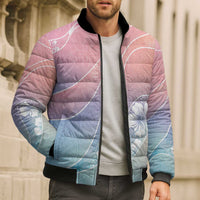 Aloha Hawaii Floral Tapa Bomber Puffer Jacket Patchwork Pastel Candy LT7 - Polynesian Pride