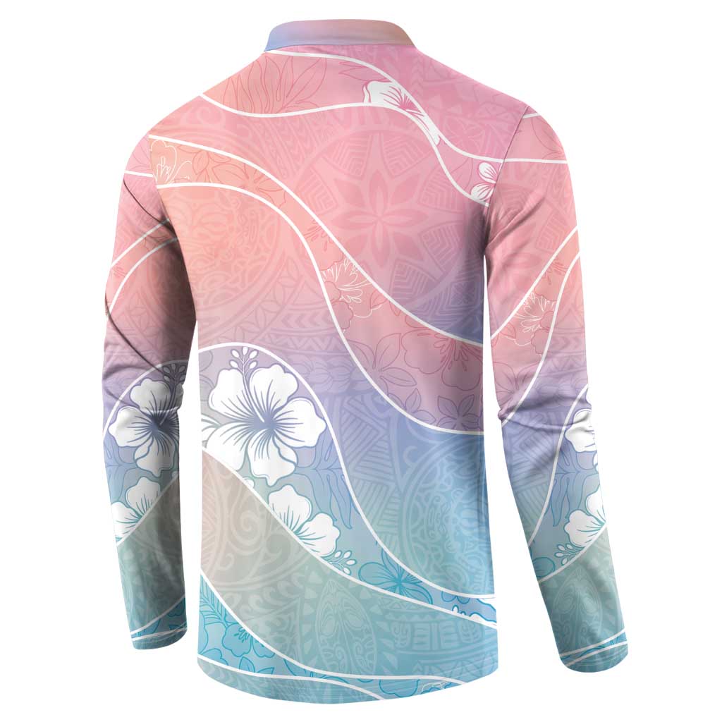 Aloha Hawaii Floral Tapa Button Sweatshirt Patchwork Pastel Candy LT7 - Polynesian Pride