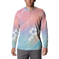 Aloha Hawaii Floral Tapa Button Sweatshirt Patchwork Pastel Candy LT7 - Polynesian Pride
