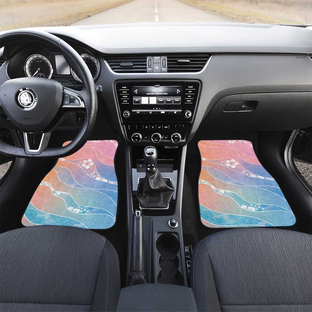 Aloha Hawaii Floral Tapa Car Mats Patchwork Pastel Candy - Polynesian Pride